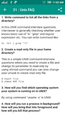 Unix Tutorial android App screenshot 0