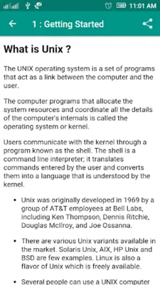 Unix Tutorial android App screenshot 4