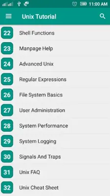 Unix Tutorial android App screenshot 5