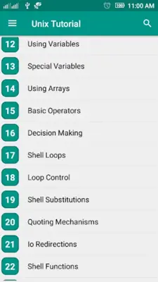 Unix Tutorial android App screenshot 6