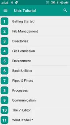 Unix Tutorial android App screenshot 7